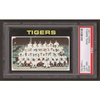 1971 Topps Baseball #336 Tigers Team PSA 8 (NM-MT) (ST) *6782