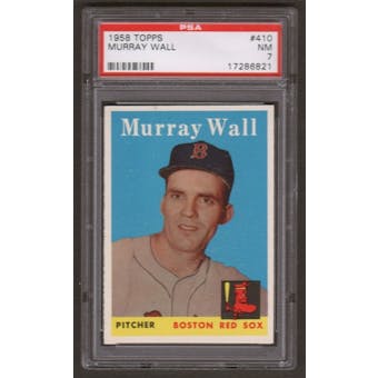 1958 Topps Baseball #410 Murray Wall PSA 7 (NM) *6821