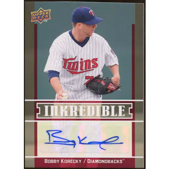 2009 Upper Deck Inkredible #BK Bobby Korecky S2 Autograph