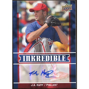 2009 Upper Deck Inkredible #JH J.A. Happ S2 Autograph