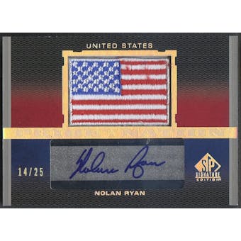 2012 SP Signature #NR Nolan Ryan Pride of a Nation Signatures Patch Auto #14/25