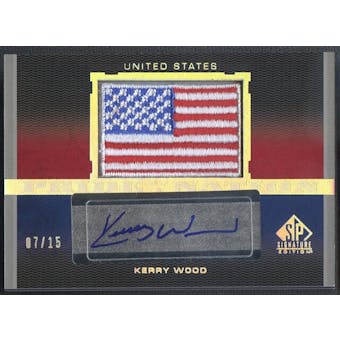 2012 SP Signature #KW Kerry Wood Pride of a Nation Signatures Patch Auto #07/15
