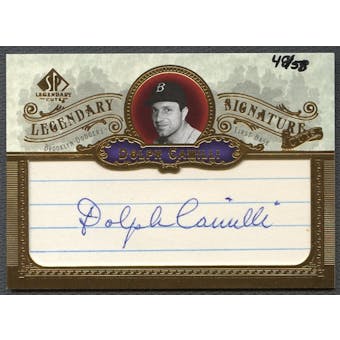 2006 SP Legendary Cuts #DC Dolph Camilli Legendary Signature Cuts Auto #48/58