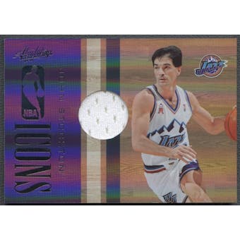 2009/10 Absolute Memorabilia #12 John Stockton NBA Icons Materials Jersey #061/100
