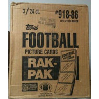 1986 Topps Football Rack 3-Box Case