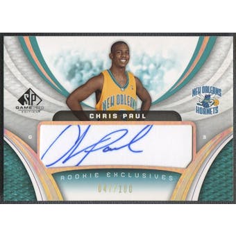 2005/06 SP Game Used #CP Chris Paul Rookie Exclusive Auto #047/100