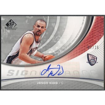 2005/06 SP Game Used #JK Jason Kidd SIGnificance Auto #07/25