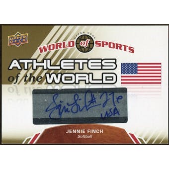 2010 Upper Deck World of Sports Athletes of the World Autographs #AW46 Jennie Finch