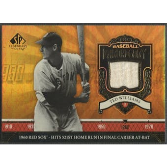 2006 SP Legendary Cuts #TW Ted Williams Baseball Chronology Materials Pants SP