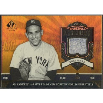 2006 SP Legendary Cuts #YB Yogi Berra Baseball Chronology Materials Jersey