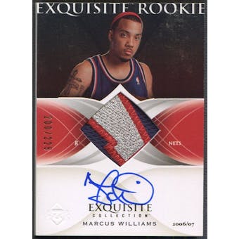 2006/07 Exquisite Collection #61 Marcus Williams Rookie Patch Auto #200/225