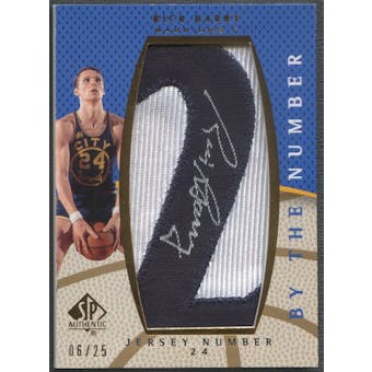 2007/08 SP Authentic #BNRB Rick Barry By The Number Jersey Number "2" Patch Auto #06/25