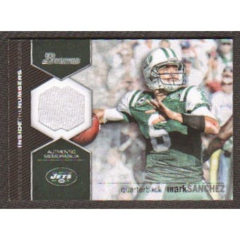 2012 Topps Bowman Inside the Numbers Relics #ITNRMS Mark Sanchez