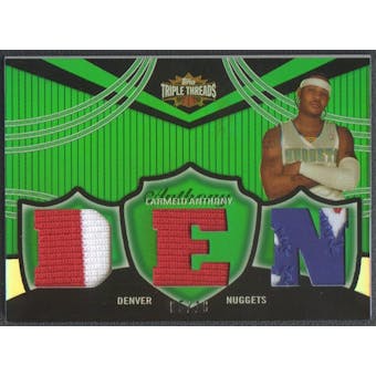2006/07 Topps Triple Threads #23 Carmelo Anthony Relics Emerald Jersey #05/18