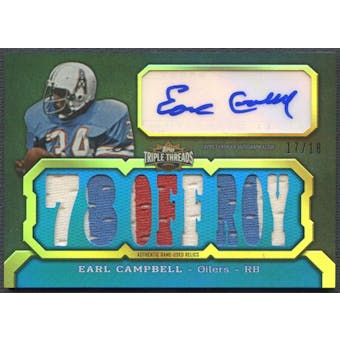 2011 Topps Triple Threads #TTAR30 Earl Campbell Relics Jersey Auto #17/18