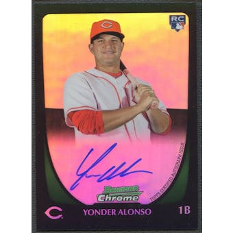 2011 Bowman Chrome #210 Yonder Alonso Rookie Refractor Auto #461/500