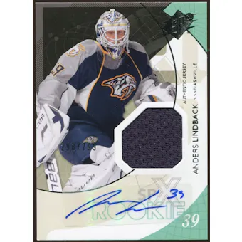 2010/11 Upper Deck SPx #174 Anders Lindback Jersey Autograph /799