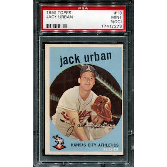 1959 Topps Baseball #18 Jack Urban PSA 9 (MINT) (OC) *7273