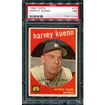 1959 Topps Baseball #70 Harvey Kuenn PSA 7 (NM) *7278