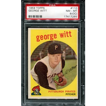 1959 Topps Baseball #110 George Witt PSA 8 (NM-MT) (OC) *7285