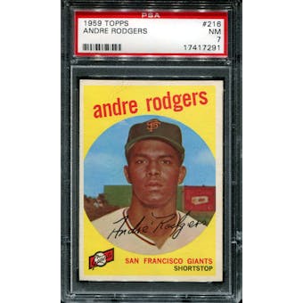 1959 Topps Baseball #216 Andre Rodgers PSA 7 (NM) *7291
