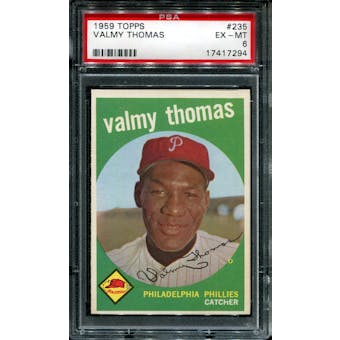 1959 Topps Baseball #235 Valmy Thomas PSA 6 (EX-MT) *7294