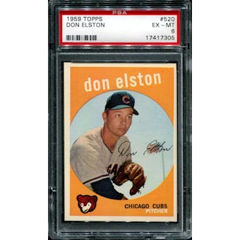 1959 Topps Baseball #520 Don Elston PSA 6 (EX-MT) *7305
