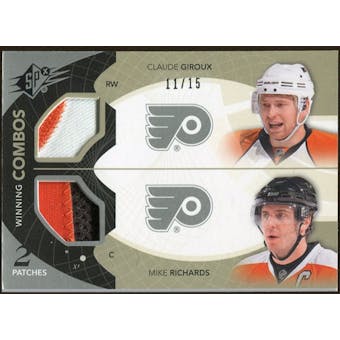2010/11 Upper Deck SPx Winning Combos Patches #WCGR Claude Giroux Mike Richards 11/15