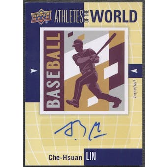 2011 Upper Deck World of Sports #AWLI Che-Hsuan Lin Athletes of the World Auto