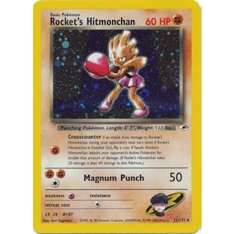 Pokemon Gym Heroes Single Rocket's Hitmonchan 11/132 - NEAR MINT (NM)