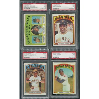 1972 Topps Baseball Complete Set (NM) With 8 PSA Graded Cards