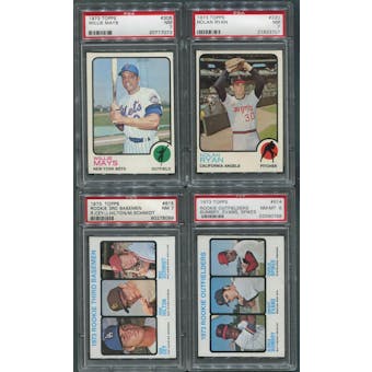 1973 Topps Baseball Complete Set (NM) With 16 Graded Cards