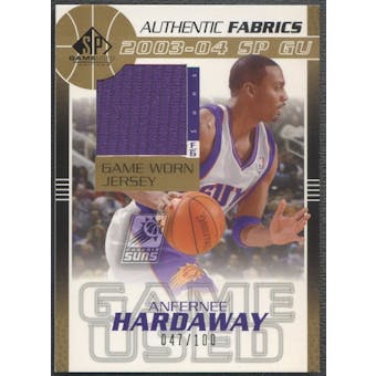 2003/04 SP Game Used #AHJ Anfernee Hardaway Authentic Fabrics Gold Jersey #047/100