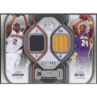 2009/10 SP Game Used #CMJK Joe Johnson & Kobe Bryant Combo Materials Jersey #227/499