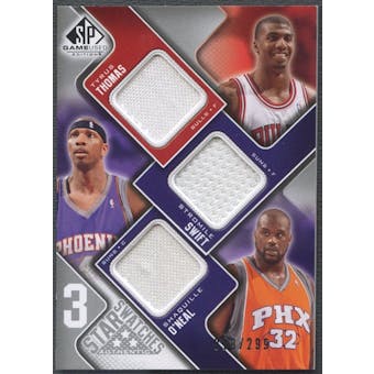 2009/10 SP Game Used #3SSOT Stromile Swift Shaquille O'Neal Tyrus Thomas 3 Star Swatches Jersey #018/299