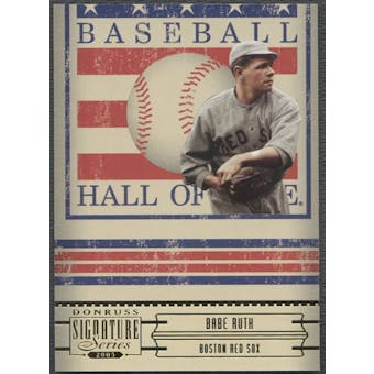 2005 Donruss Signature #40 Babe Ruth Hall of Fame Sox