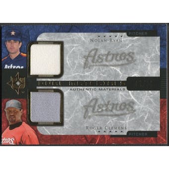 2005 Ultimate Collection #RC Nolan Ryan & Roger Clemens Dual Materials Jersey #07/15