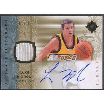 2006/07 Ultimate Collection #AULR Luke Ridnour Jersey Auto #01/75