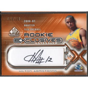 2006/07 SP Game Used #HA Hilton Armstrong Rookie Exclusive Auto #018/100