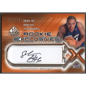 2006/07 SP Game Used #SB Shannon Brown Rookie Exclusive Auto #040/100