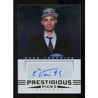 2012/13 Prestige Prestigious Picks Signatures #64 Evan Fournier Autograph