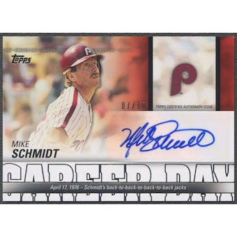 2012 Topps #MS Mike Schmidt Career Day Auto #07/10
