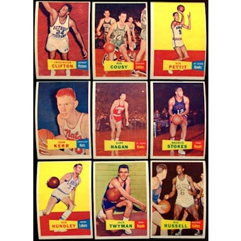 1957/58 Topps Basketball Near Complete Set (77/80) (EX-MT)