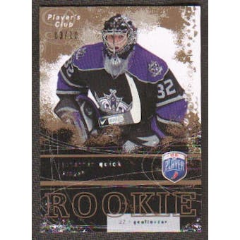 2007/08 Upper Deck Be A Player Players Club Gold Jonathan Quick Rookie RC 3/10 RARE!