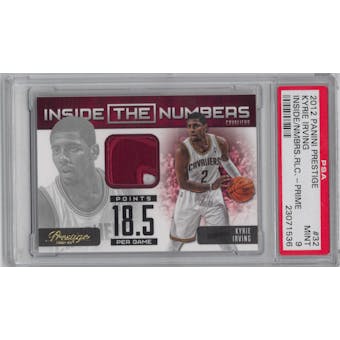 2012/13 Panini Prestige Kyrie Irving Inside The Numbers Seam Patch # 9/25 RARE PSA 9