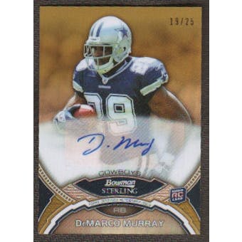 2011 Bowman Sterling DeMarco Murray Gold Auto Refractor Rookie RC # 19/25