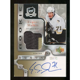 2006/07 The Cup Evgeni Malkin Rookie RC Rainbow Gold 2 color Patch Seam Auto #13/71