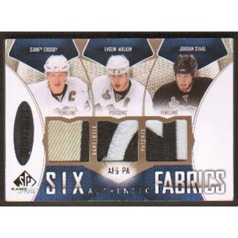 2009/10 UD SP Game Used SPGU Six Fabrics Patches Crosby / Malkin/ Staal / Giroux  # 3/5