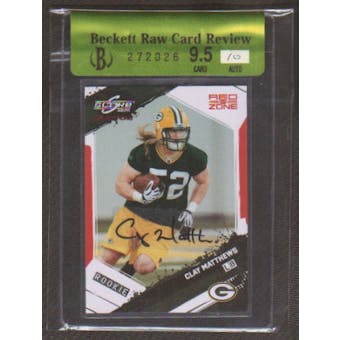 2009 Score Inscriptions BGS 9.5 Rookie RC Clay Matthews Red Zone Auto # 25/30