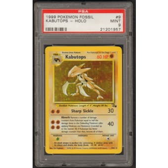 Pokemon Fossil Single Kabutops 9/62 - PSA 9
